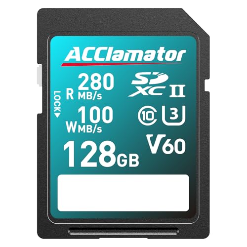 SDJ[h 128GB SDXC UHS-II V60 J SDJ[h őǏox280MB/s U3 Class10 J[h Full HD & 4K UHD rfI Acclamator(UHS-II V60,128GB)