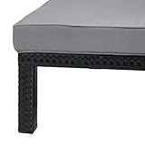 SVITA Peach Polyrattan Sonnenliege Gartenliege Relaxliege Polsterauflage 5-Fach verstellbare Rückenlehne - 5