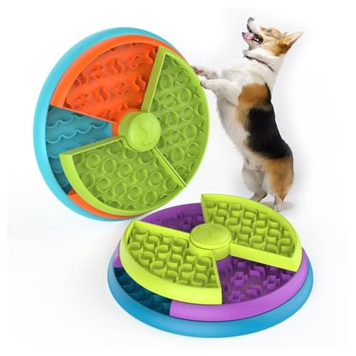 Slow Feeder Dog Bowl 3 Layers, Reduces Boredom and Anxiety, Food Puzzle Feeder, Non-Slip Interactive Puzzle Game for Small/Medium/Larger Dogs (2pcs)