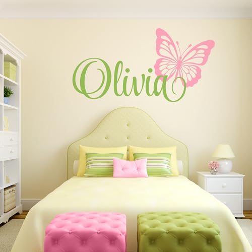 Vinilo decorativo personalizado para pared con mariposa miniatura 4