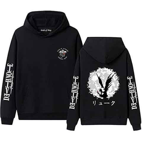 Death Note Hoodie Anime Cosplay Costume Ryuk Yagami Light Pullover Long Sleeve Sweatshirt Jacket Coat for Women Men Cover