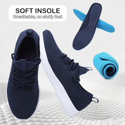 Chaussures de course pour homme bleu taille 39 baskets de sport légères - 5