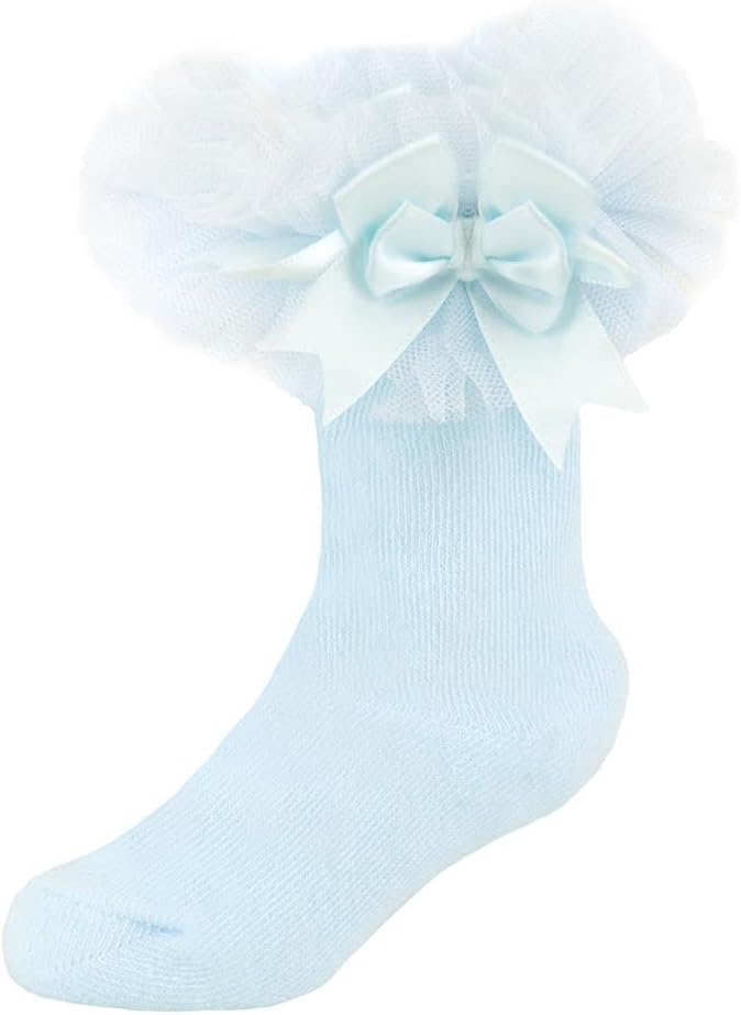 A2Z 4 Kids Infant Baby Girls Tutu Socks with Bow Comfortable for Daily Wear Durable and Stylish Newborn Socks 0-24 Months