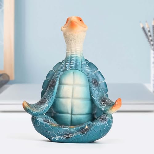 Estatua de Tortuga Marina en Meditación para Decoración miniatura 3