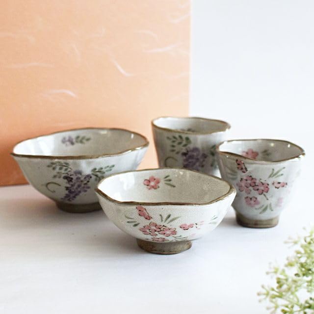 Amazon.co.jp: 織部 四季の器 夫婦揃 ペア プレゼント ギフト 食器 