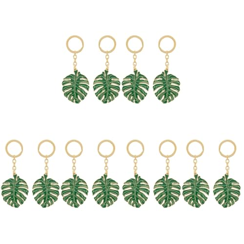 Porte-clés pour clés de voiture en feuille de Monstera, lot de 12 portables