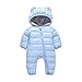 Manteaux bébé, YUYOUG Combinaison Manteau Capuche Grenouillère Chaud Bébé Fille Garçon Ensemble Pyjama Cadeau Noël Hiver Veste Mélangées (12-18 Mois, Blue)