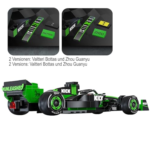 JAMARA 402861 CADA Kick Sauber F1&reg; Team C44-2024 1:24 Bricks, Spielzeugauto, Sport Rennwagen f&uuml;r Kinder ab 8 Jahre, Set aus Klemmbausteinen, Geschenkidee f&uuml;r Kids, Detailgetreu