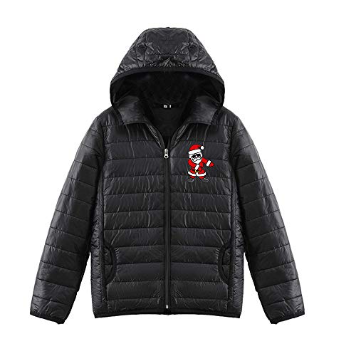Preisvergleich Produktbild Herbst und Winter neutrale Freizeitjacke Weihnachtsdruck Persönlichkeit Mode Stehkragen DaunenjackeXS black Autumn and winter neutral casual jacket Christmas printing personality fashion stand-up col