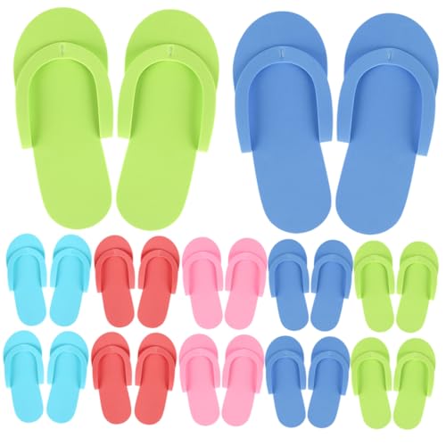 BESPORTBLE 24pairs Eva Foam Pedicure Slippers Disposable Flip-flops Spa Sandals for Guests Home