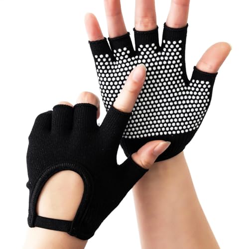 Guanti da yoga a mezze dita, 1 paio di guanti da fitness per yoga, guanti traspiranti per appassionati di sport, design ergonomico, da indossare per moglie, fidanzata