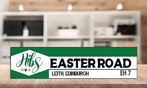 Green Hibs Football Sign, Easter Road Eh7 Leith Edinburgh Vintage Hibs Wooden Plaque Sign, Hibs Fan Gift