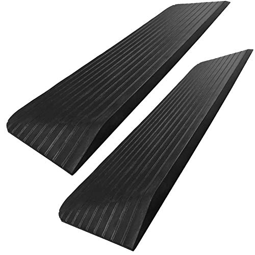 Electriduct 1" Rise Rubber Power Wheelchair Scooter Threshold Ramp - 2 Pack