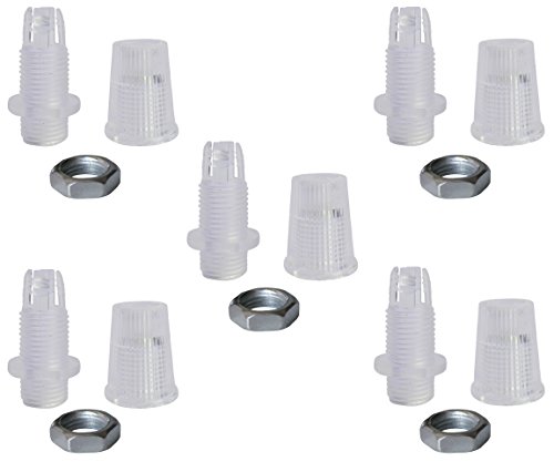 Preisvergleich Produktbild Klemmnippel Zugentlastung M10x1 transparent, auch für Textilkabel geeignet