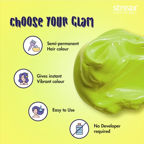 Image of Streax Professional Hold and Play Funky Colours, Hair Color, 100g - Groovry Pink