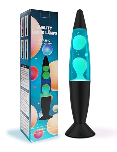 Soarling Lavalampe Kinder, 34cm Lavalampen für Erwachsene, Lavalampe mit Farbwechsel, Entspannende Stimmungslampe Geschenk (Blaue Flüssigkeit,...