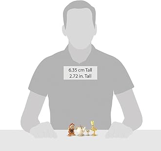Enesco Disney Showcase Beauty and The Beast Enchanted Objects Miniature Figurine Set, Various Sizes, Multicolor