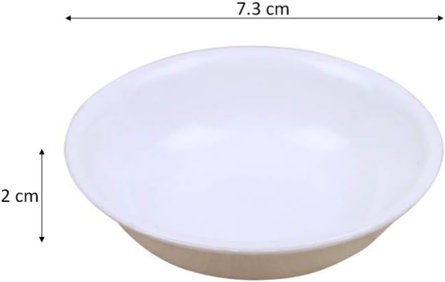 Kichvoe 30Pcs White Mini Plastic Sauce Dishes Small Condiment Bowls Side Plates for Home Kitchen Dining and Entertaining