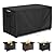 Youlvy Fire Pit Cover Rectangular 65 Inch - Waterproof Outdoor Fire Table Cover Rectangle Heavy Duty, 600D Patio Propane Gas Firepit Cover Rectangular Tear Weather Resistant - 65 x 40 x 27 Inch