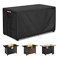 Youlvy Fire Pit Cover Rectangular 65 Inch - Waterproof Outdoor Fire Table Cover Rectangle Heavy Duty, 600D Patio Propane Gas Firepit Cover Rectangular Tear Weather Resistant - 65 x 40 x 27 Inch