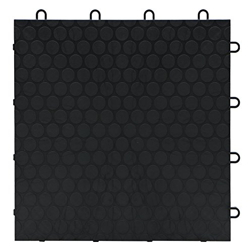 TrueLock HD Extreme Small Coin Garage Floor Tiles for Homeowners (Black)