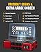 SAFEMATE PJS06 2500A Car Battery Jump Starter, Portable 12v Battery Booster, Jump Box and Charger, with Voltage Detection, Built-in Protection and LED Warning Light for 8.0l Gas and 6.5l Diesel