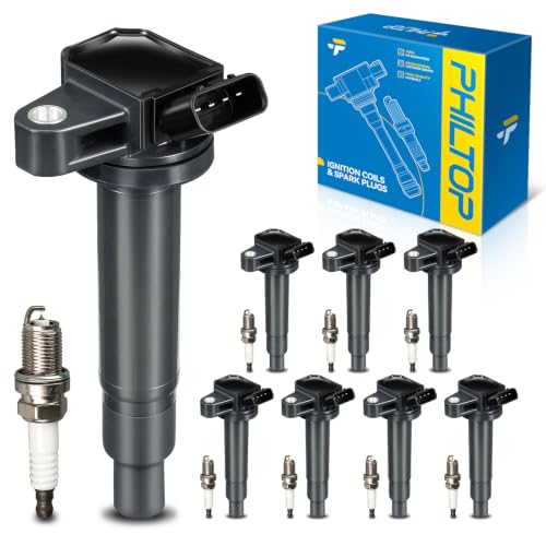 Image of PHILTOP 8 Ignition Coil & 8 Spark Plugs Set Fit for Tundra 4Runner GX470