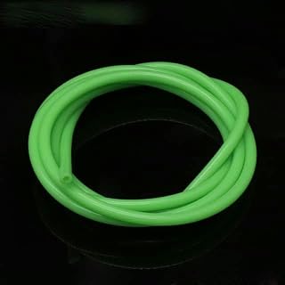 Manguera de goma flexible de 2/5 m con diámetro interior de 1, 2, 3, 4, 5, 6, 7 y 8 mm y grosor de 1 mm, conector para agua potable, color verde, 2 metros, diámetro interior de 4 mm x 6 mm de diámetro