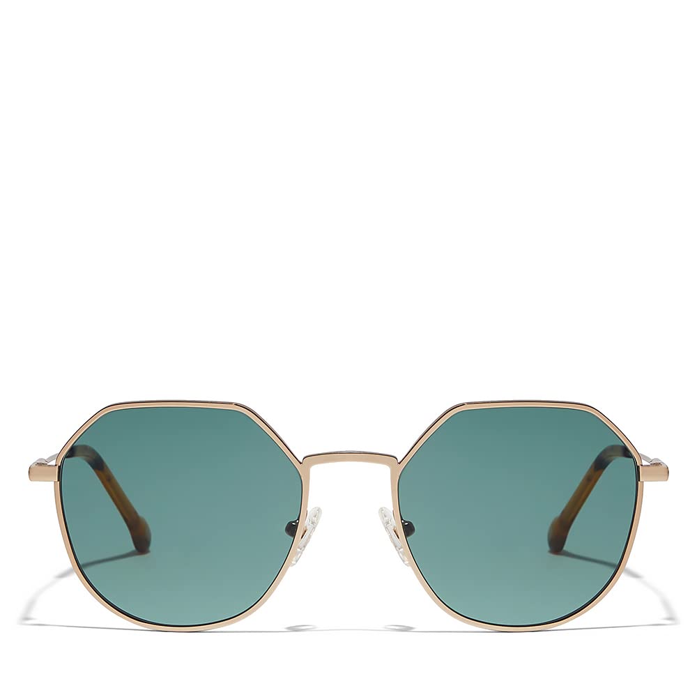 30Sundays Eyewa - TURN UP II,Sunglasses for Men,Geometric Sunglasses,UV Protection: UV400 (Gold,Green)