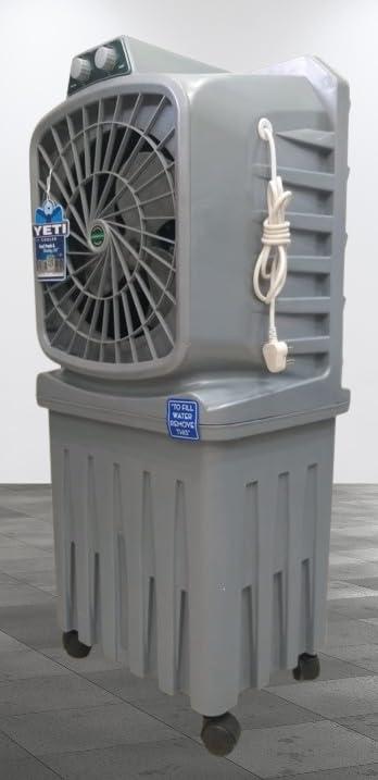 Image of TIAMO Yeti 50L Personal Air Cooler 12 Inch Blade With Insta-Cool Technology, Powerful Motor, Turbofan, Powerful Air Throw, 3-Speed Control, Portable Air Cooler, Light Grey