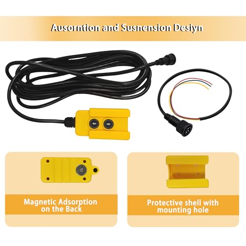 ParnicoTech 3 Wire 12V Remote Control Switch for Single Acting Hydraulic Pumps, Dump Truck Trailer Hoist Lift Gate Power Unit Controller