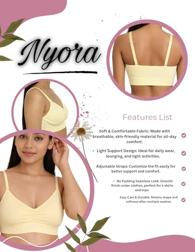 Image of Women's Non-Padded Cotton Bra with Sports Look | Soft Stretchable Everyday Bra | Wire-Free Comfortable Innerwear