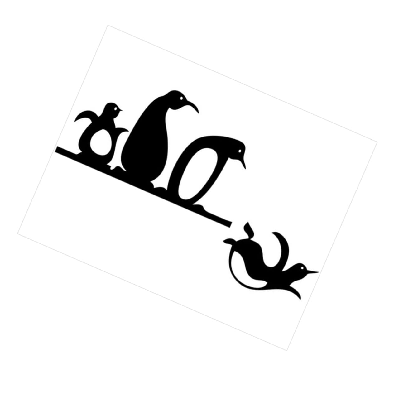 Pegatinas de pingüino de vinilo decorativas sofisticadas SHINEOFI con acabado mate elegante