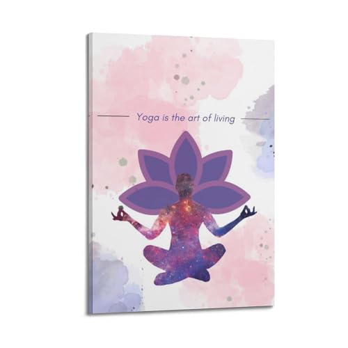 Toile Cosmic Meditation Yoga 30x45cm pour sublimer votre coin zen à la maison