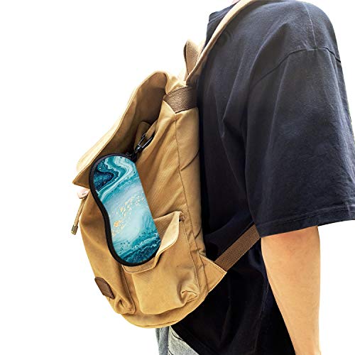 Image of Sunglasses Soft Case with Carabiner Ultra Light Neoprene Zipper Glasses Case