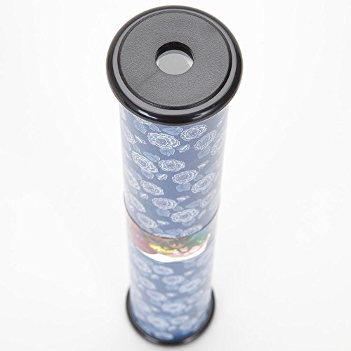 Bits And Pieces - 2 Side View Port Kaleidoscope - Liquid Kaleidoscope Two Sided On The Stand - Unique Gift - Elegant Black Stand Measurs 3" X 1" And Kaleidoscope Measures 9" Long #TOP5