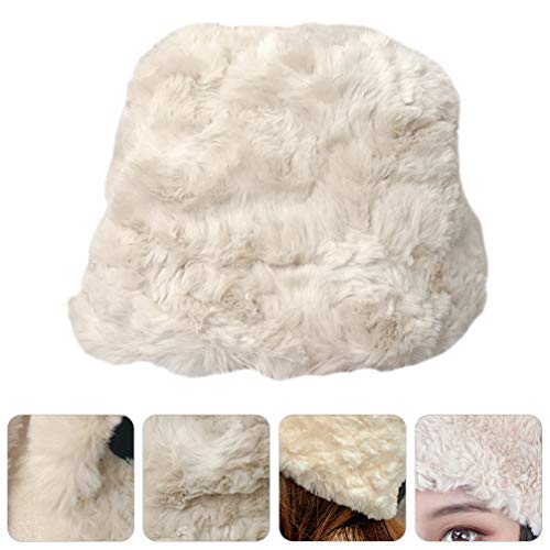 KESYOO Chapéu de Balde de Inverno Quente Pelúcia de Peles Artificiais Boné Feminino Quente Pescador