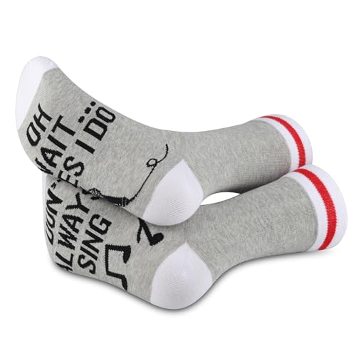 Singer Socks I Don't Always Sing Oh Wait Yes I Do Calzini Karaoke Regalo Musicale Amante della Musica Regalo, Calzini Always Sing, Taglia unica