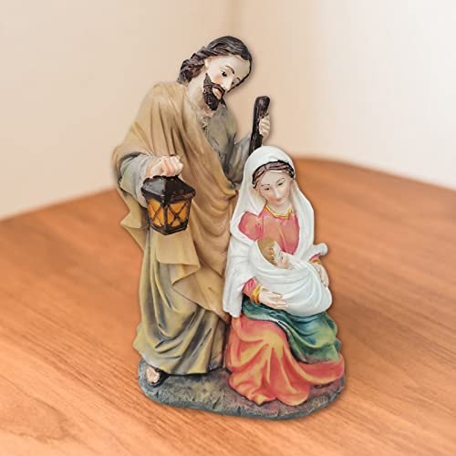 Decoração da estátua da Sagrada Família em miniatura Mary Joseph para a Área de de Natal da Sala da