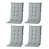 VERWENDUNGSMÖGLICHKEITEN: Die Gartenauflagen bieten mit ihrem schlichten Design nicht nur ein Hingucker in Ihrem Garten oder der Terrasse, sie passen auf allen gängigen Hochlehnern Gartenstühlen sowie Multifunktions-Sessel. Durch die Faserzusammensetzung kommt es nicht so schnell zur Schweißbildung.