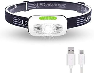 500 Lumens USB Rechargeable Headlamp, Lightweight Super Bright LED Running Headlamp for Runner, Rainstorm Waterproof, Hoxida LED Headlight Flashlight with Sensor, Headband Light for Running, Camping