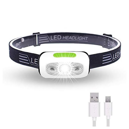 500 Lumens USB Rechargeable Headlamp,Lightweight,Super Bright LED Running Headlamp for Runner,Rainstorm Waterproof,Hoxida LED Headlight Flashlight With Sensor Switch - Built-in Battery