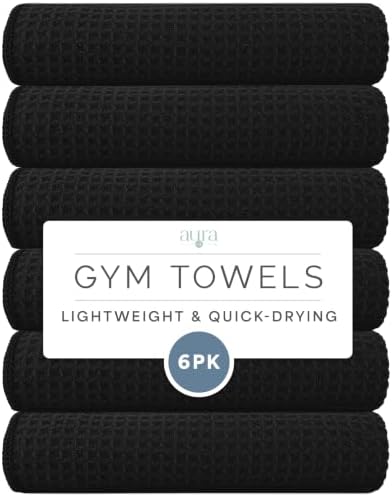 S&T INC. Microfiber Gym Towels, Yoga Towel for Home and Gym Bag, 16 Inch x 27 Inch, 6 Pack