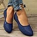 Women's Wedges Slip On Shoes Round Toe Soft Leather Comfortable Casual Pumps Elegant Wedding Party Driving Work Walking Shoes for Women Dressy Low Wedge Heels Orthopedic Loafers(Blue,7.5)