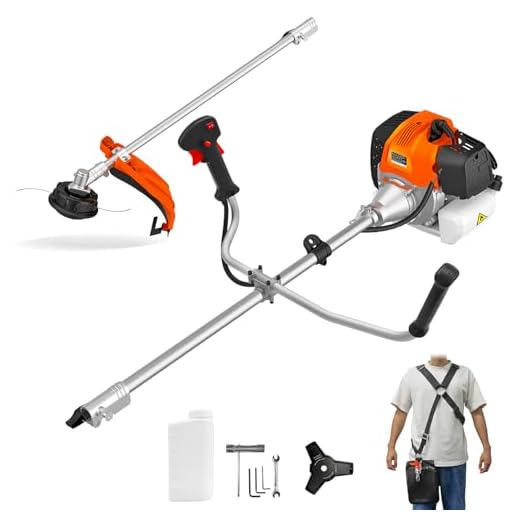 Upgraded Gas Weed Eater, 52CC Weed Wacker Gas Powered, 2-Cycle Engine String Trimmer Easy Start Comfortable Handle and Double Shoulder Straps for Garden Lawn Edge Trimming