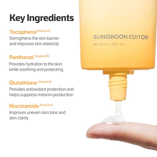 Image of SUNGBOON EDITOR Daily Invisible Blurring Sunscreen with Broad Spectrum SPF 40 Invisible Sunscreen for Face, Makeup Primer spf, 50ml, 1.69 fl.oz, Oil Free, Weightless (Pack of 2)