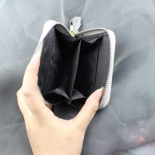 Cute Cat Wallet Rainbow Kitty Short Wallets Girls Christmas Gift Cat Wallet with Tassels Small Zipper Wallet(Cat 0115)4