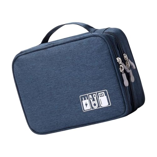 多層収納ポーチデジタルデバイス用化粧品ポータブルアクセサリーケース安全なストラップ付きポータブルアクセサリーケース
