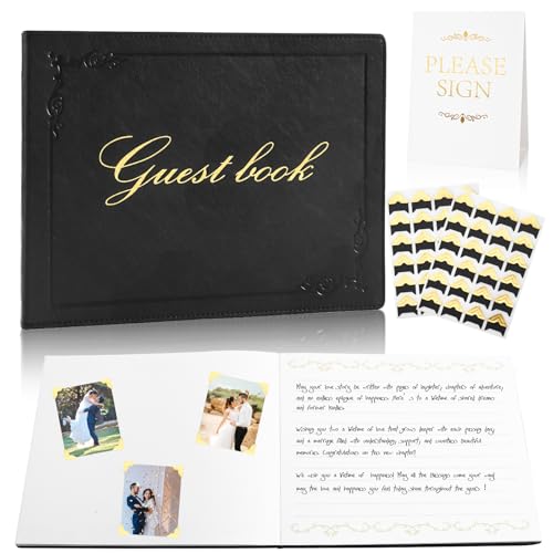 Saburrnity 8x10 Inch Wedding Guest Book - 120 Blank &