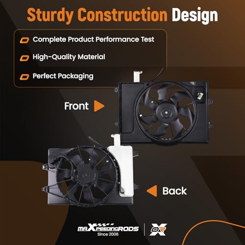 Image of maXpeedingrods Engine Radiator Cooling Fan Assembly for Elantra Sedan 2.0L 2017-2018, for Elantra GT 2.0L 2018-2020 Replacement HY3115156, 25380-F2000